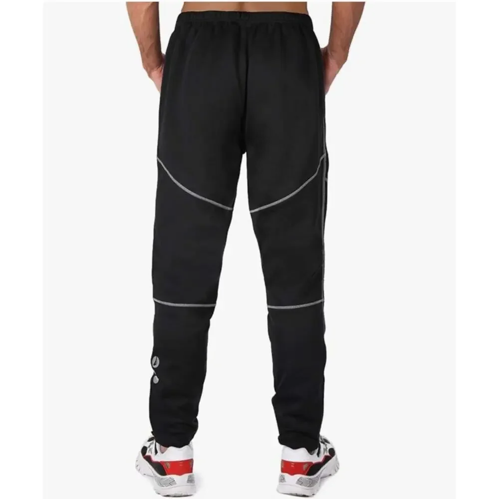 4uCycling Men’s Thermal Windproof Cycling Athletic Pants Fleece Lined Black S